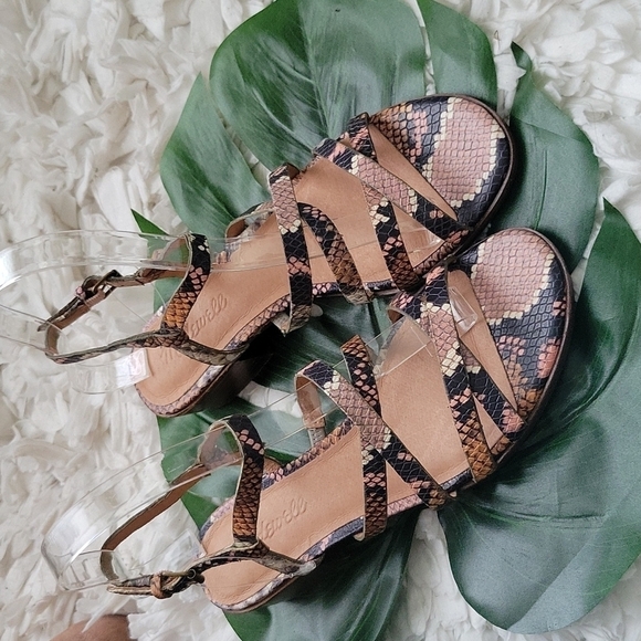 Madewell The lori sandals in snake Embossed leather - Picture 5 of 12